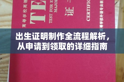 木垒出生证明制作全流程解析，从申请到领取的详细指南